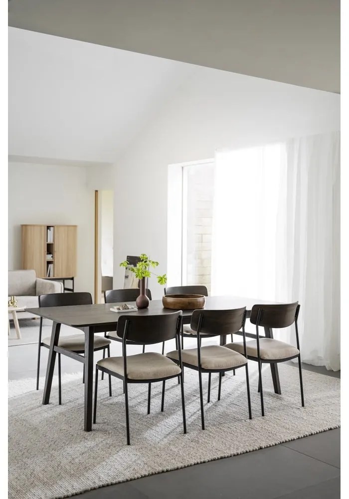 Krémovo-tmavohnedé jedálenské stoličky v súprave 2 ks Maymont – Rowico