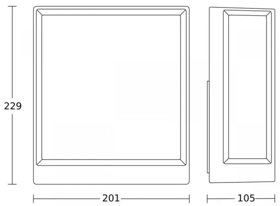 Steinel 085230 - LED Vonkajšie nástenné svietidlo L40C LED/12,9W/230V IP54