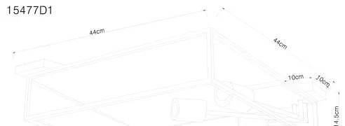 Globo 15477D1 - Stropné svietidlo HAGAR 3xE27/60W/230V