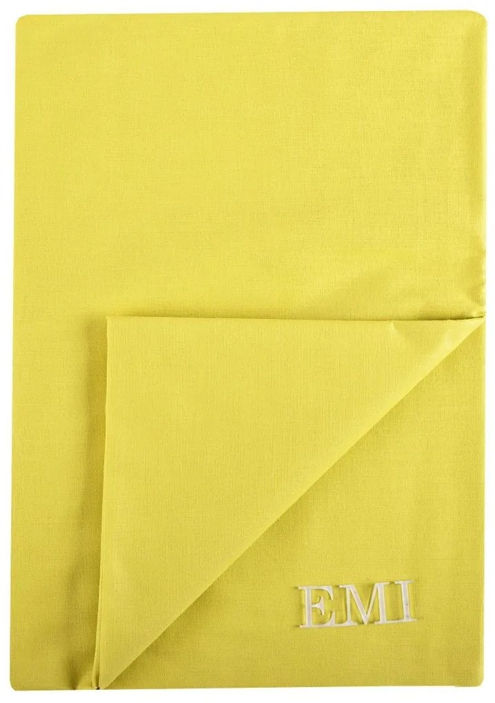 Plachta posteľná žltá pevná EMI: Pevná plachta 140x220