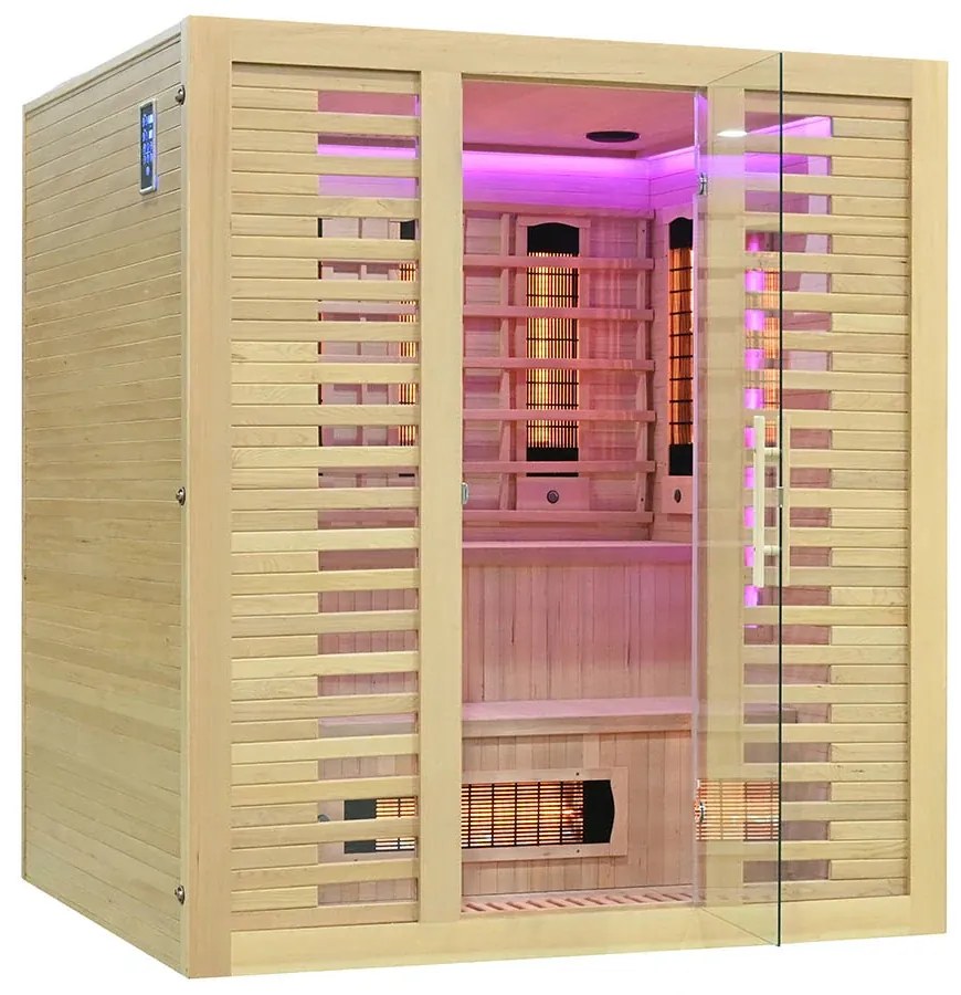 Infrasauna pre 4 osoby so soľným kameňom 180x160x200cm