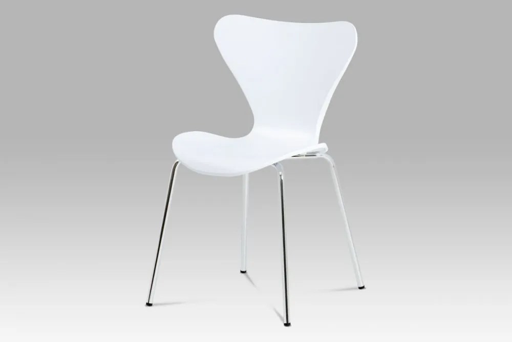 Jedálenská stolička AURORA plast / kov Autronic Biela