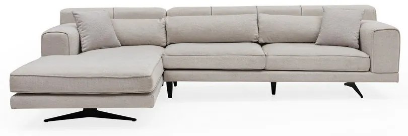 Svetlobéžová rohová pohovka Artie Jivago, ľavý roh