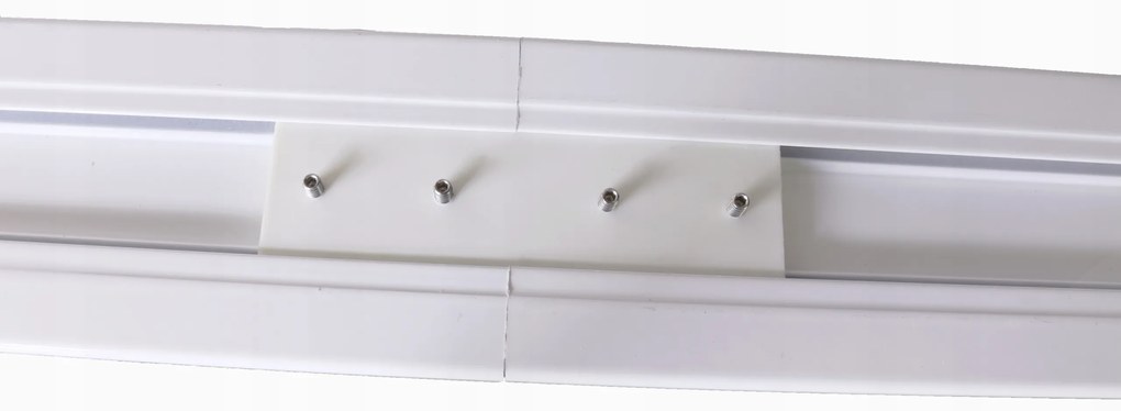 Dekorstudio Stropná hliníková dvojitá koľajnica SMALL Plus Dĺžka: 420cm, Typ príslušenstva: Bežce AS + Francúzsky háčik