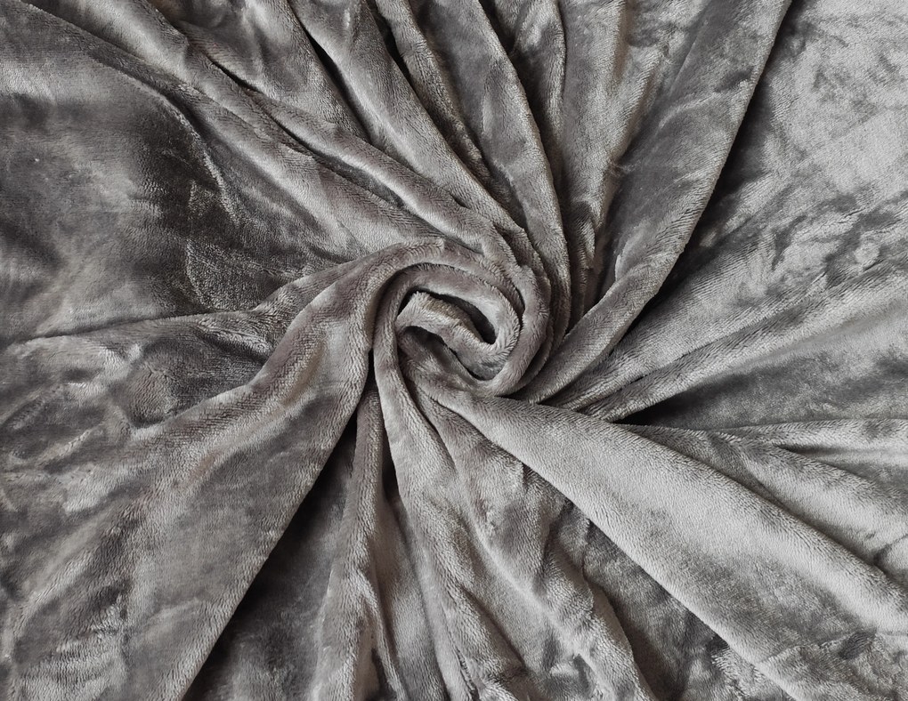 Mikroplyšová plachta napínacia sivá 90x200cm