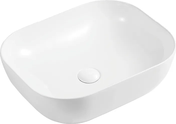 Hydroland Keramické umývadlo na dosku Aurora 49x39,5 cm, biele