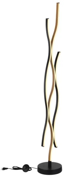 Globo 67206SW - LED Stojacia lampa GERONIMO LED/28W/230V 3000K čierna/zlatá