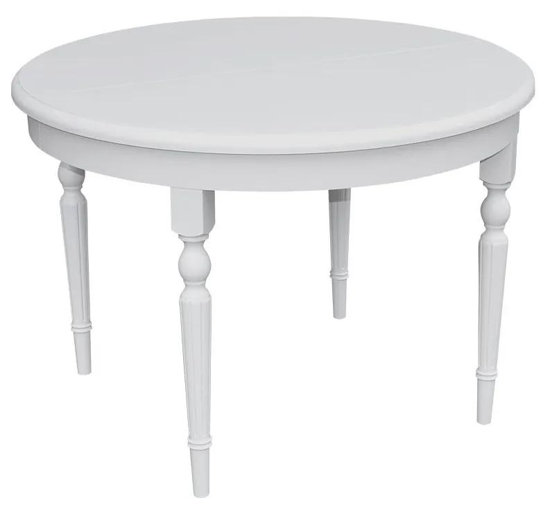 Rozkladací stôl A6, Morenie: biela