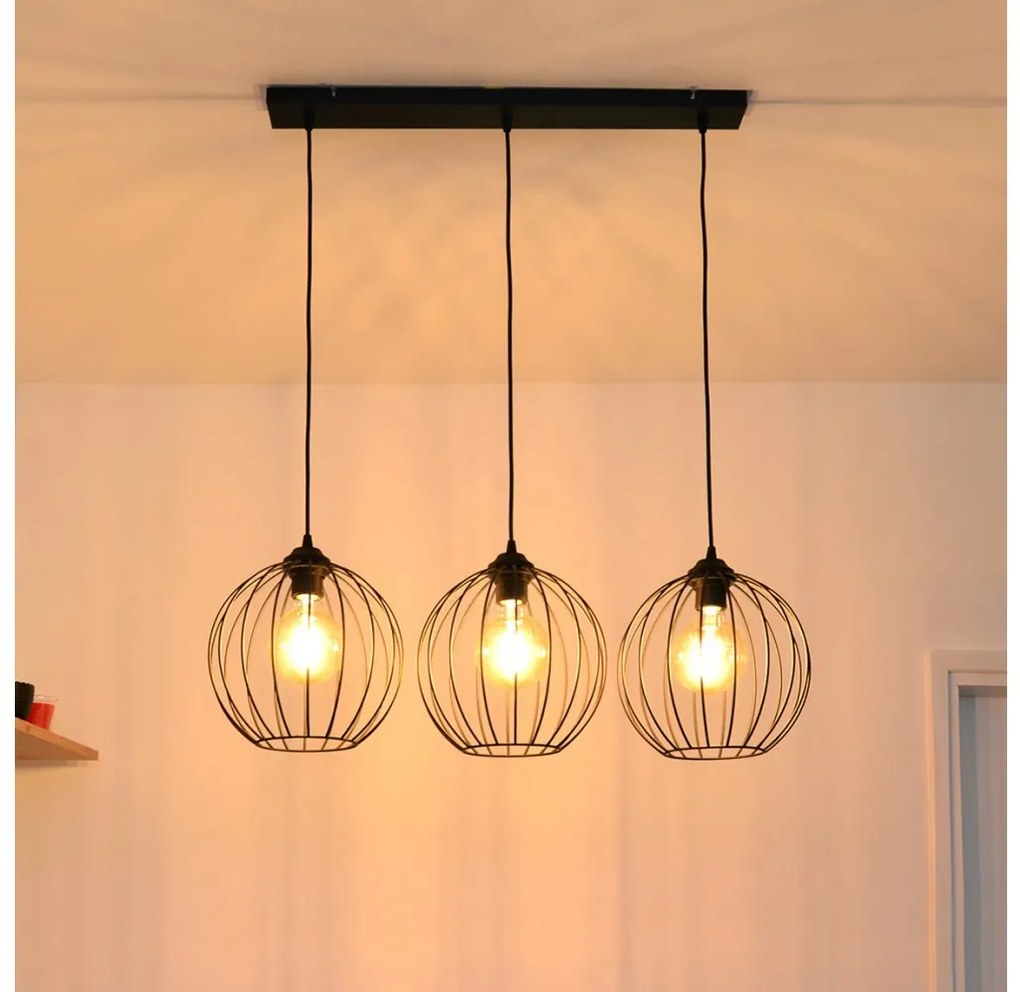 LED Luster na lanku MERCURE 3xE27/15W/230V