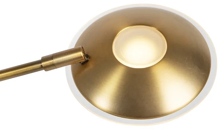 Moderná stojaca lampa bronzová vrátane LED s čítacím ramenom - Mallorca