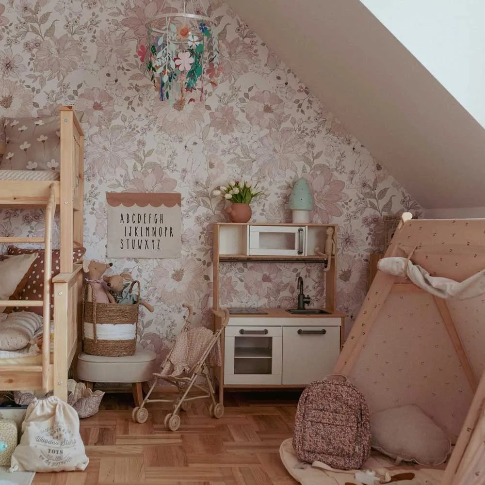 Tapeta na schovávačku s králikmi 280x110 cm