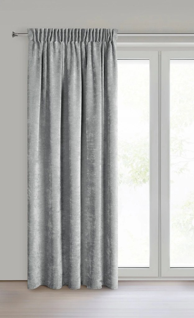 ZÁVES NA PÁSKE NILO 140X270 CM SIVÁ