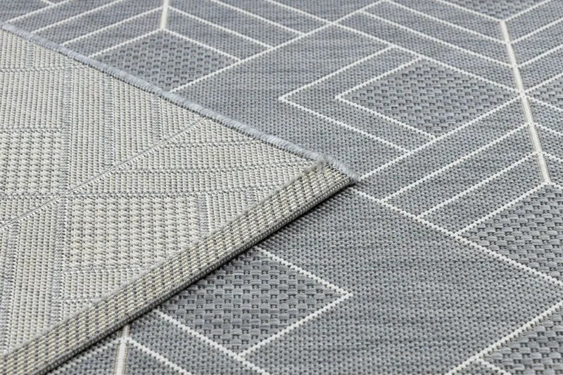 Koberec FLAT SISAL 48731637  Námestie  diamant,  geometrický  sivo /  krémový