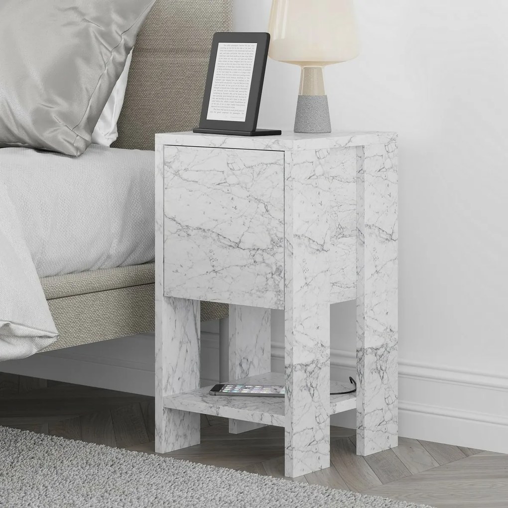 Nočný stolík Ema Carrara Marble