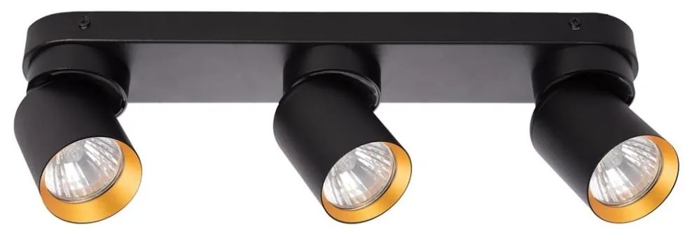 Bodové svietidlo ANDY 3xGU10/8W/230V čierna/zlatá