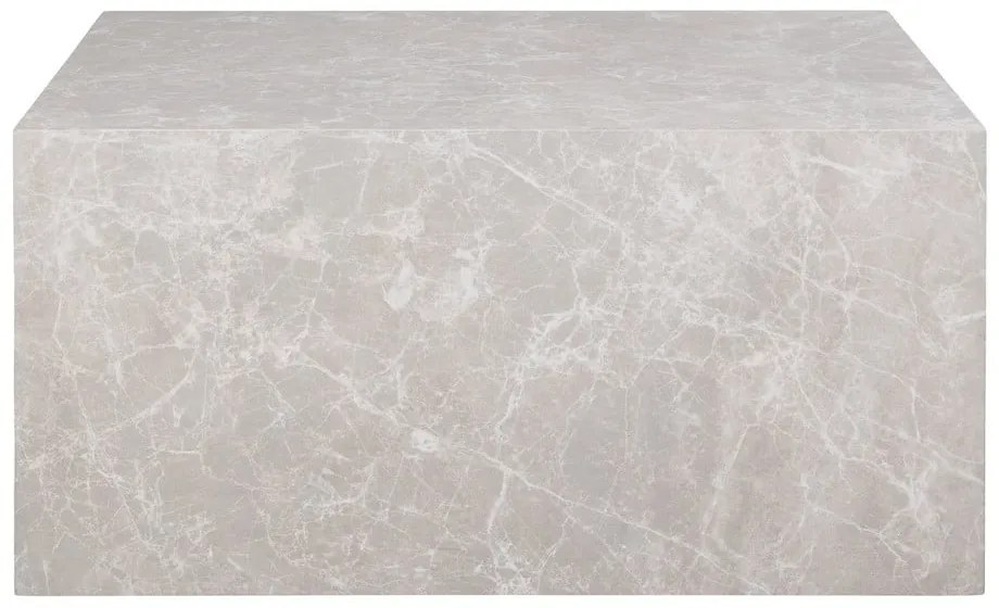 Béžový konferenčný stolík v dekore mramoru 60x80 cm Prague – House Nordic