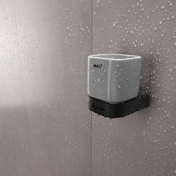 NIMCO NKC set-31K-T-90-Dávkovač mydla, stojan na kefky a nástenný háčik NIKAU