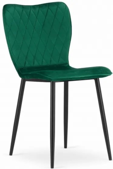 TRENDIE Zamatová stolička RIO zelená