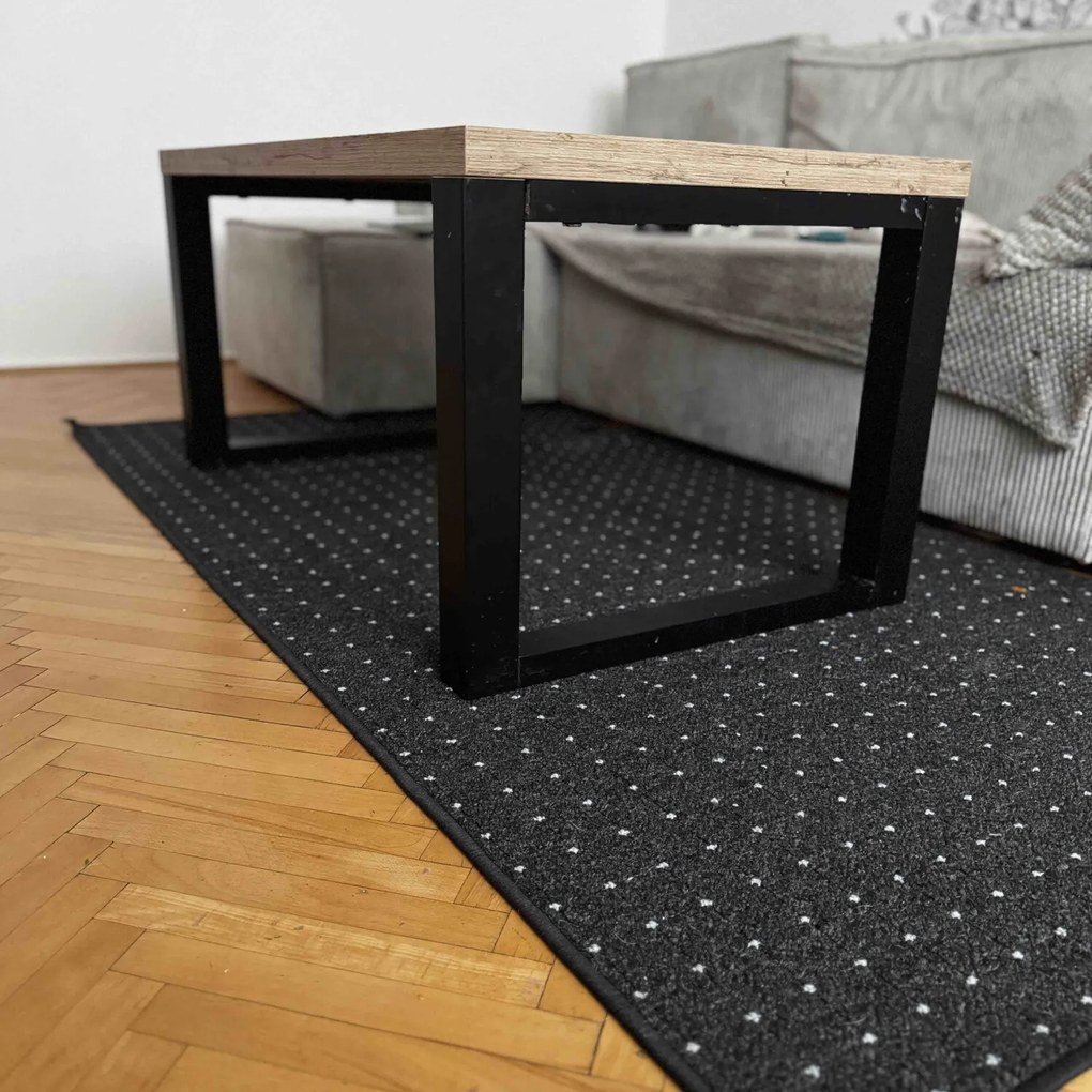 Condor Carpets, Kusový koberec Udinese antracit, 57x120, šedá, chodba / predsieň