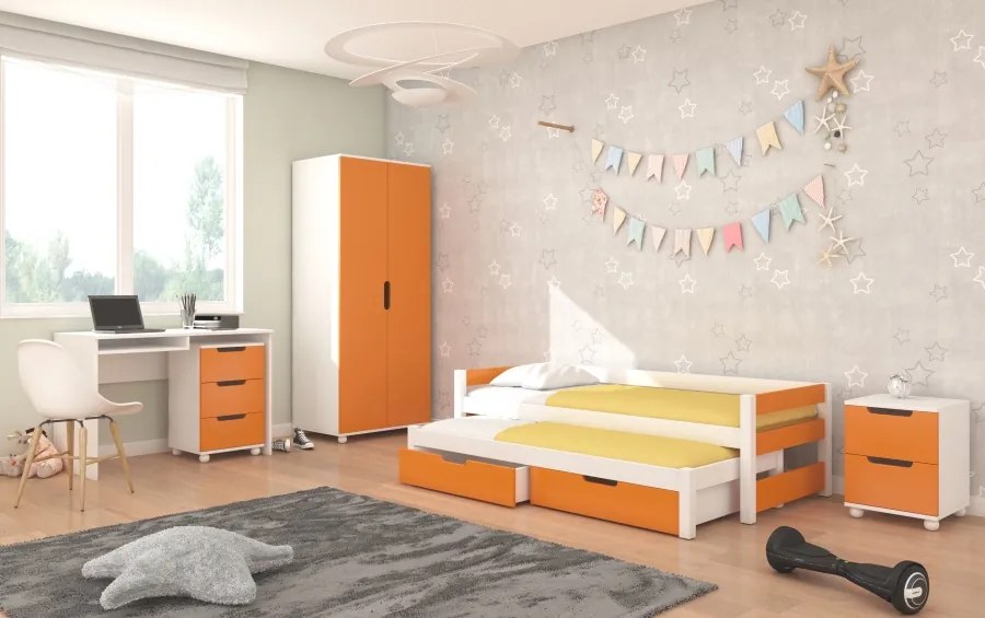 Oranžová detská izba nábytok Lerwick