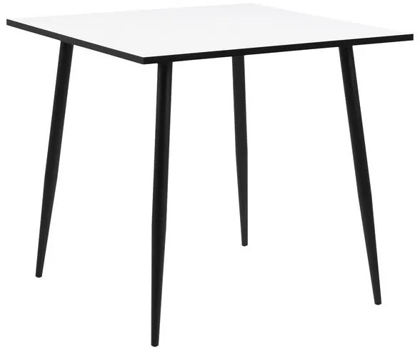 Jedálenský stôl Wyatt 80x80x75 cm (biela, čierna)