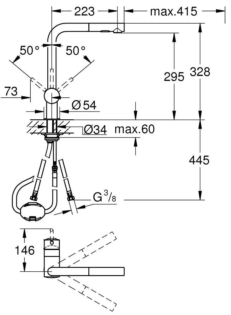 GROHE Minta - Páková drezová batéria, Warm Sunset 30274DA0