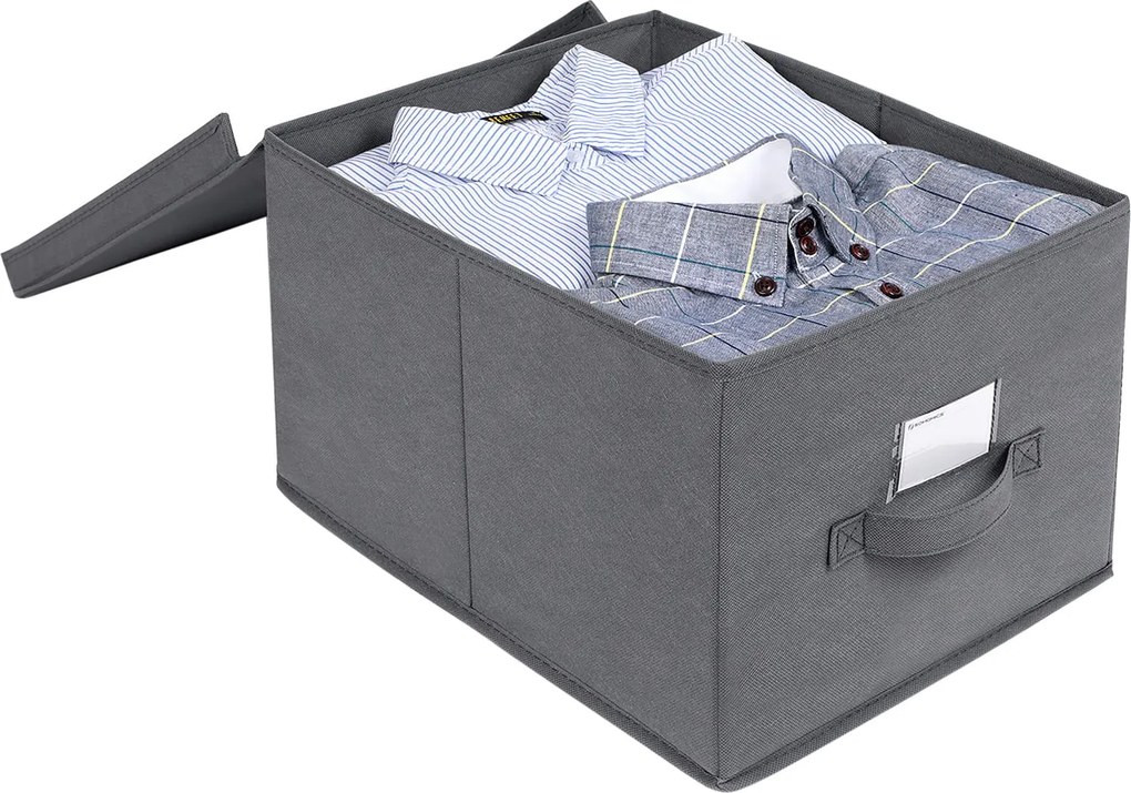 Dekorstudio Sada úložných organizérov do skrine RFB03G – sivá, 3 kusy