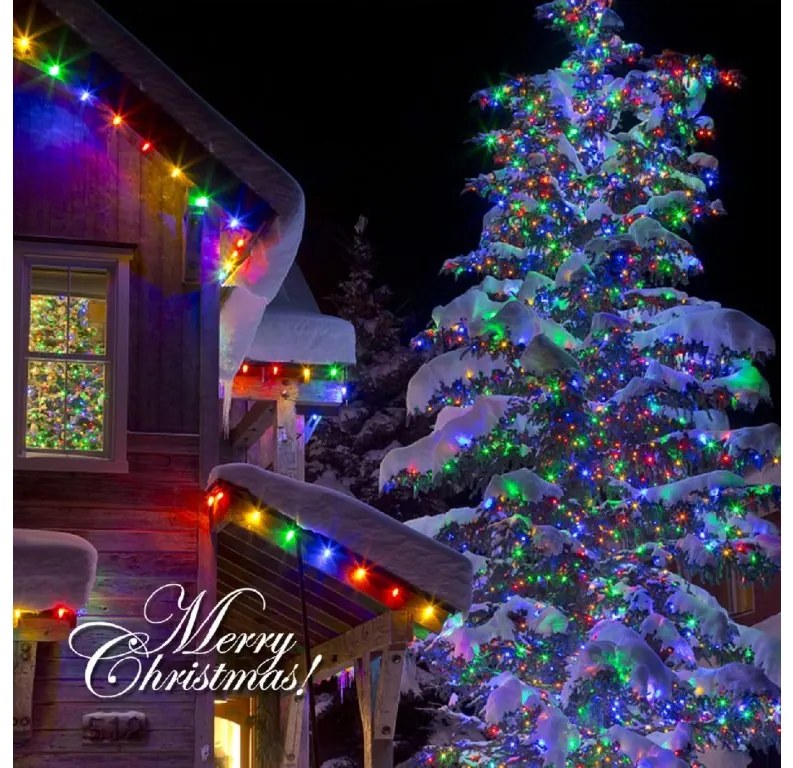 Vianočné svetielka vonkajšie FLASH multicolor 100 LED