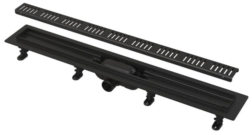 Sprchový žľab Alca 75 cm čierna mat APZ10BLACK-750M