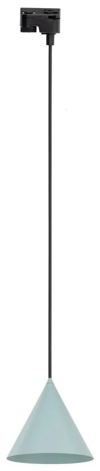 Luster na lanku do lištového systému CONO 1xE27/15W/230V čierna/mintová