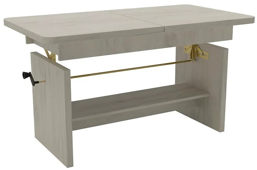 Zdvíhací stolík Janek kraft biely