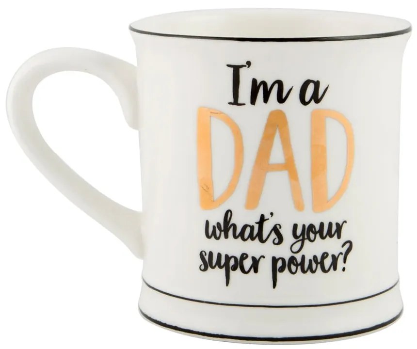 Porcelánový hrnček Sass & Belle Super Dad, 400 ml