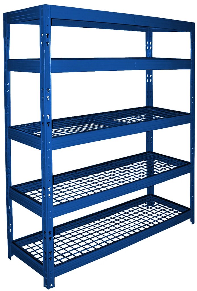 Policový regál 1800x1400x500mm, nosnost 1750kg, šedý Farba: červená