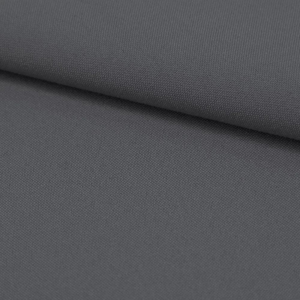 Jednofarebná látka Panama stretch MIG33 tmavošedá, šírka 150 cm