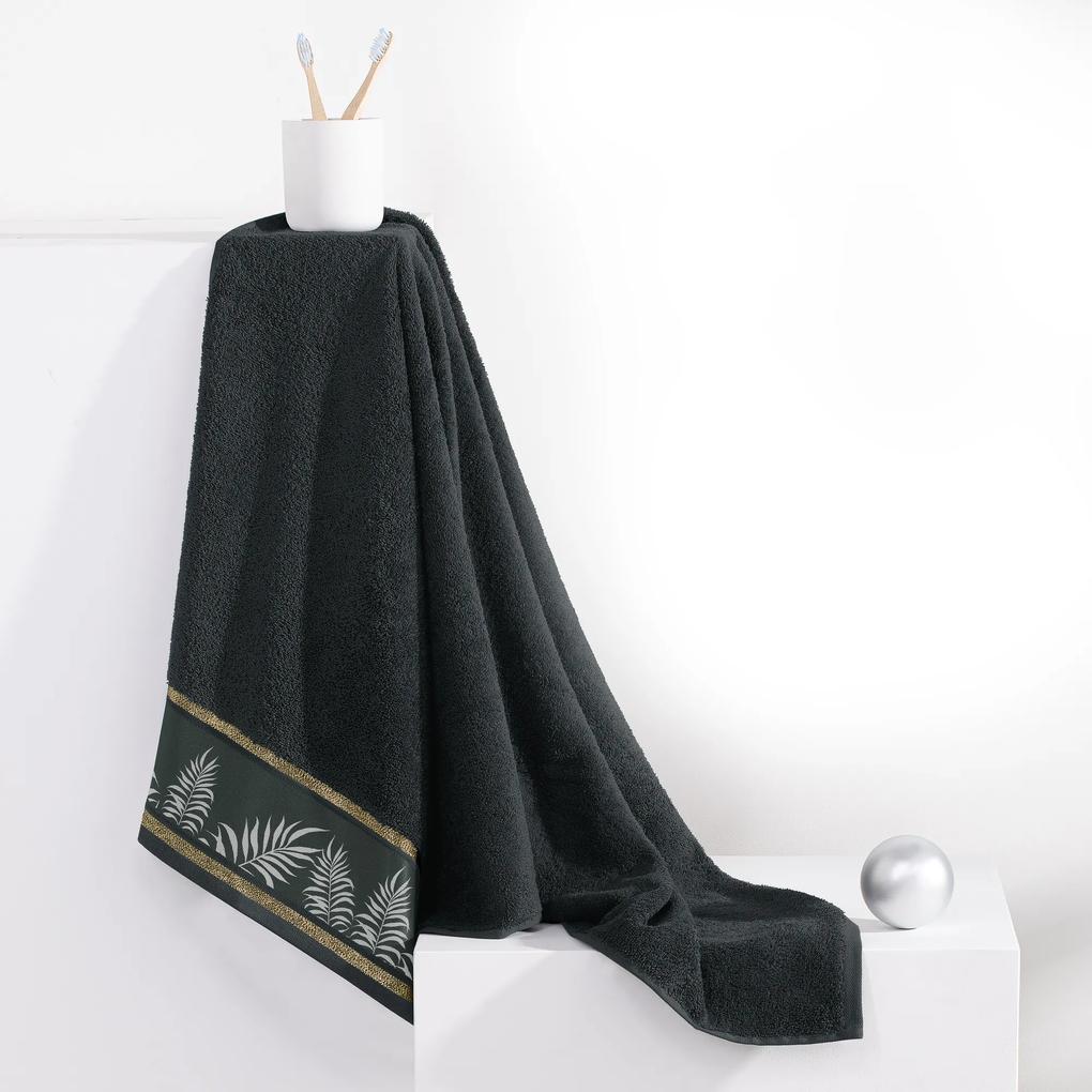 Bavlnený uterák AmeliaHome Pavos čierny