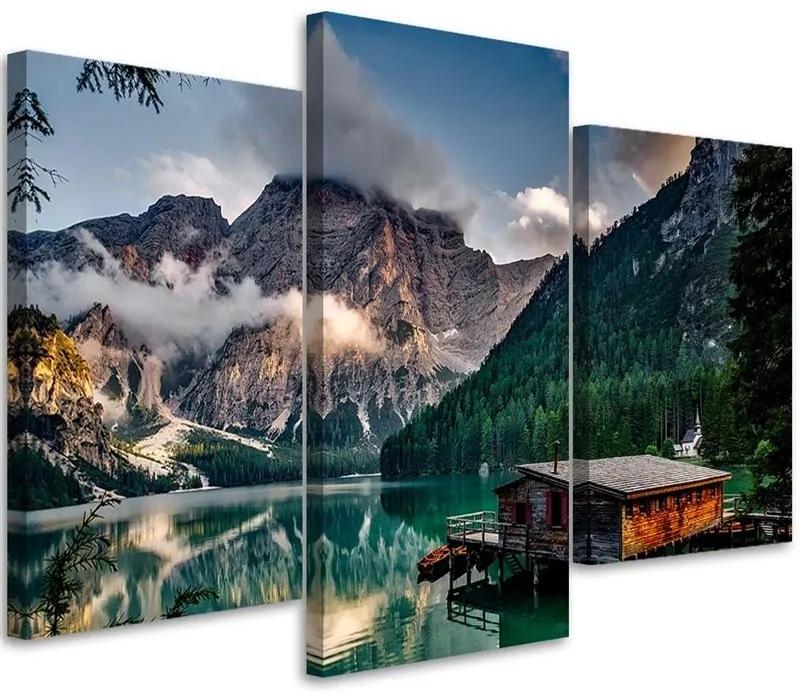 Gario Obraz na plátne Jazero v horách - 3 dielny Rozmery: 60 x 40 cm