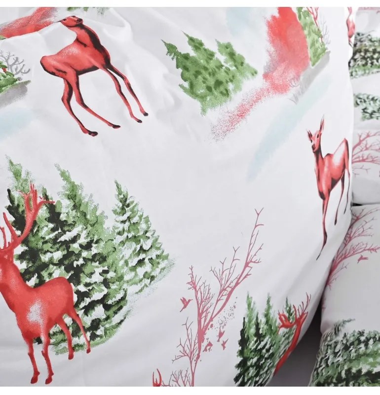 Vianočné bavlnené obliečky Loplant EMI, Predĺžený set jednolôžko obsahuje 1x 140x220 + 1x 70x90