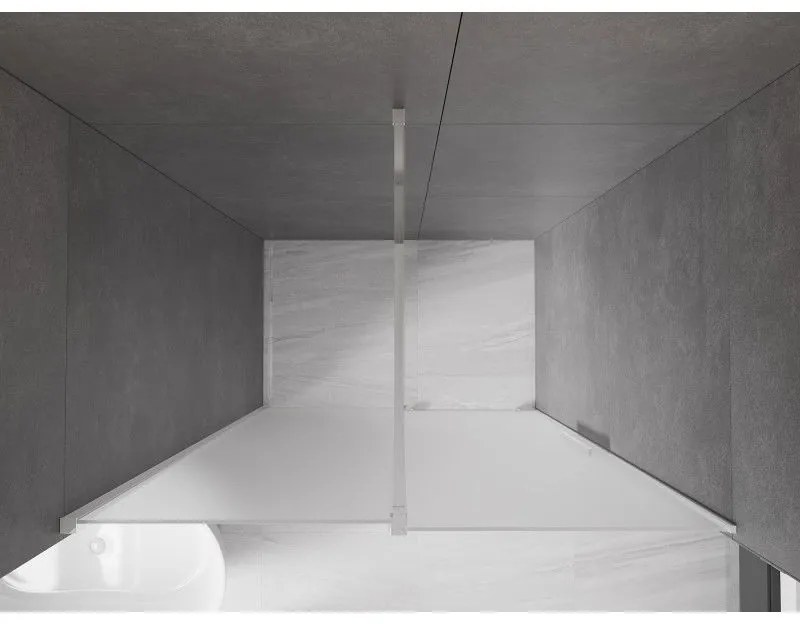 Mexen Velar, posuvné sprchové dvere do otvoru 130 cm, 8mm sklo námraza, chrómová, 871-130-000-31-01