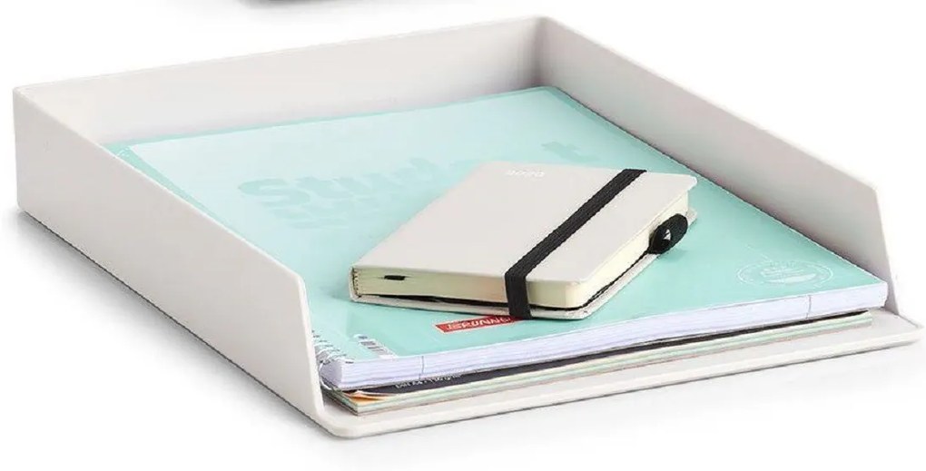 Zeller Present Plastový organizér na dokumenty, stohovateľný, UNTENSIL, biely