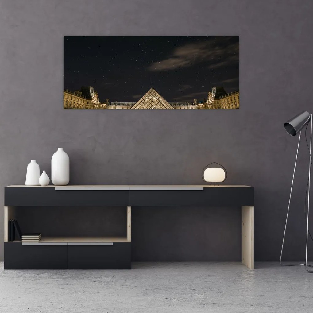 Obraz - Louvre v noci (120x50 cm)