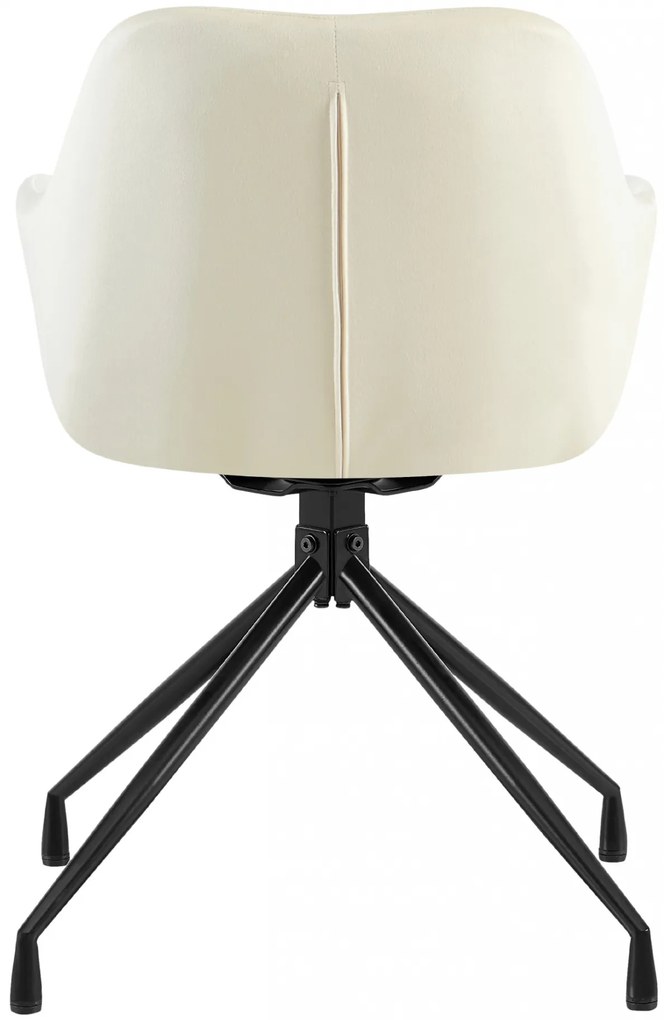 Jedálenská stolička Welby zamat - krémová