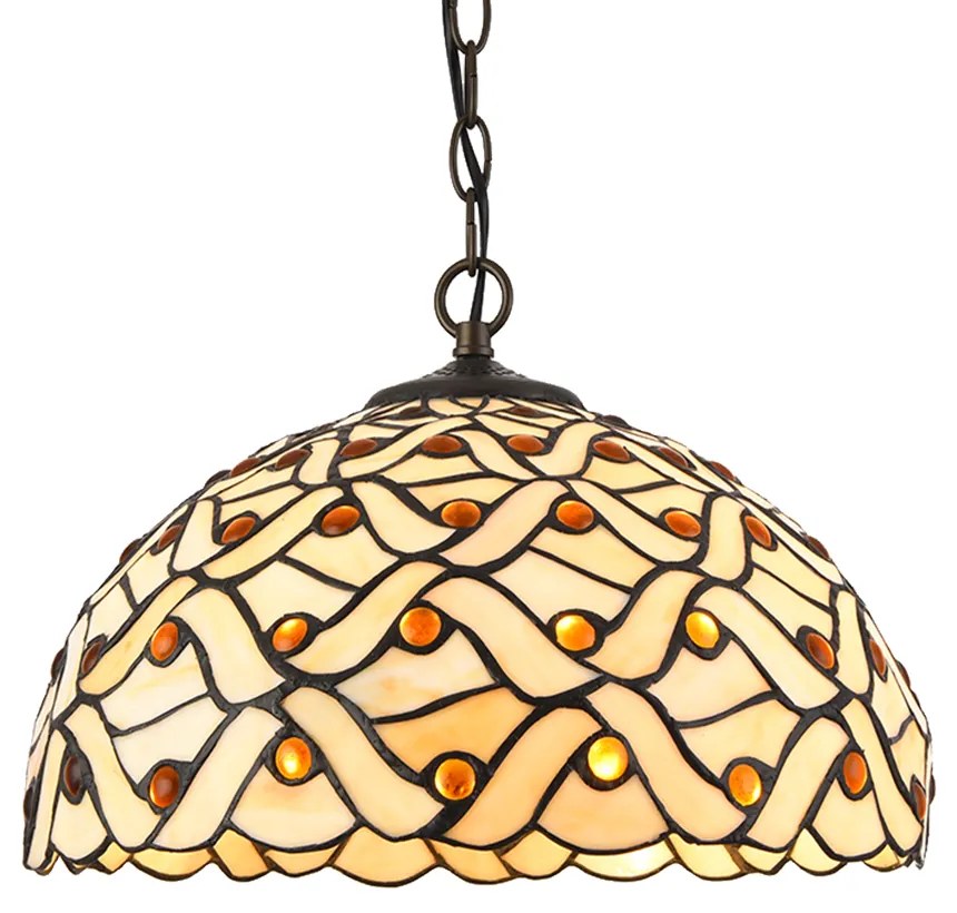 Tiffany stropová lampa - luster Prezent 223 vzor 18