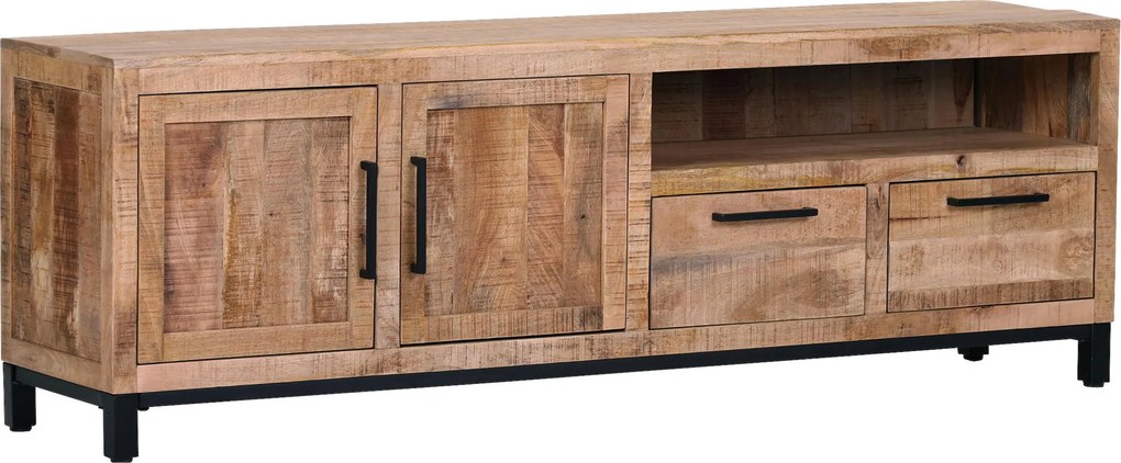 XXXLutz NÍZKA KOMODA, mangové drevo, prírodná farba, 180/60/40 cm Landscape - Komody - 002362086006