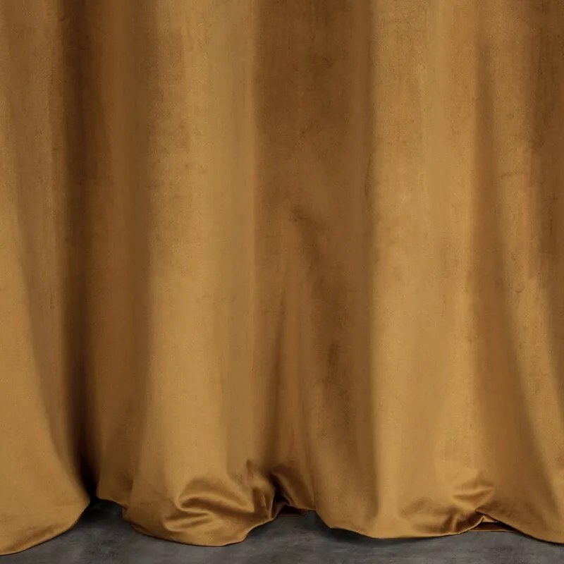 Dekorstudio Zamatový záves MELANIE 140x270cm medový