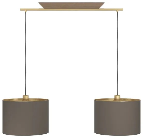 Eglo 390336 - Luster na lanku SANTANDRIA 2xE27/40W/230V hnedá/zlatá