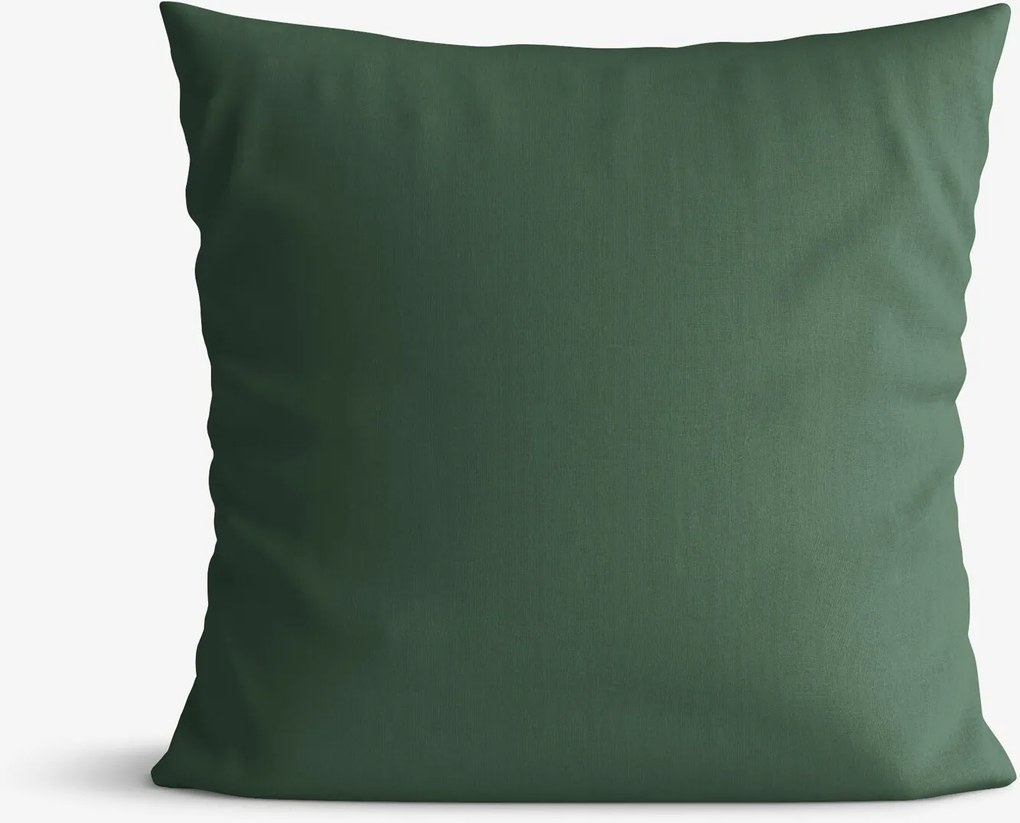 Goldea bavlnená obliečka na vankúš - tmavo zelená 45 x 45 cm