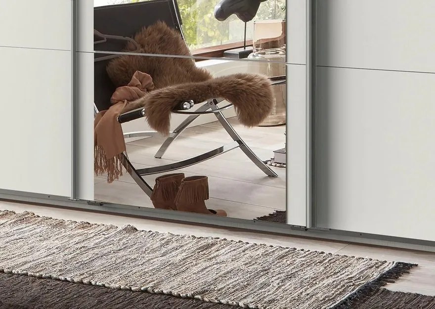 Šatníková skriňa Bern, šírka 270 cm/extra výška 236 cm, biela