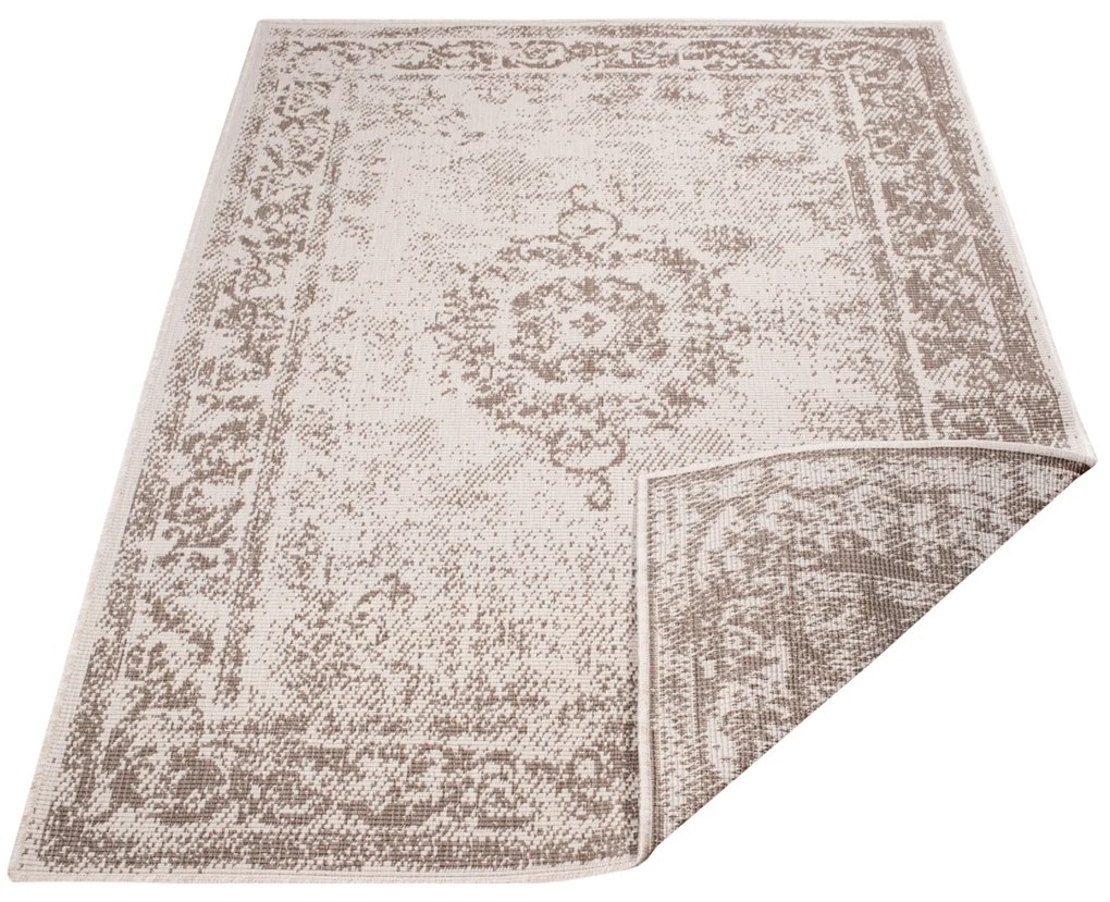 Dekorstudio Obojstranný koberec na terasu DuoRug 5577 - béžový Rozmer koberca: 80x150cm