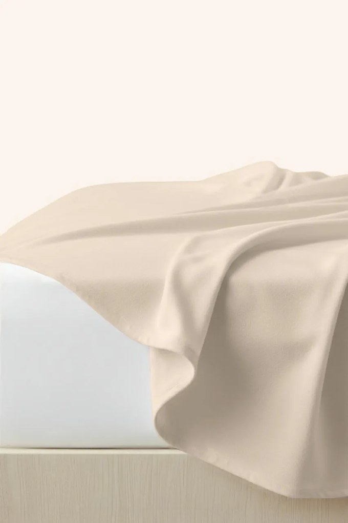 Flanelová plachta taupe Rozmer: 90x200 cm + 30 cm