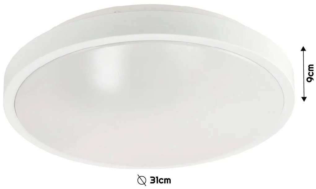 ECOLIGHT LED stropné svietidlo 2xE27 guľatá biela + 2x E27 10W neutrálna biela žiarovka